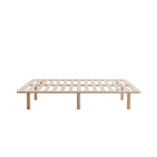 Lifely Cali Wooden Bed Base, Clear Pine, Queen, 163Wx208Lx30H cm