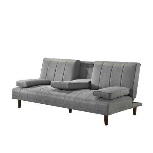 Lifely Casper 3 Seater Fabric Sofa Bed, Light Grey, 103Wx188Lx35H cm