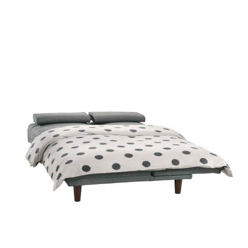 Lifely Casper 3 Seater Fabric Sofa Bed, Light Grey, 103Wx188Lx35H cm