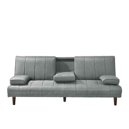 Lifely Casper 3 Seater Fabric Sofa Bed, Light Grey, 103Wx188Lx35H cm