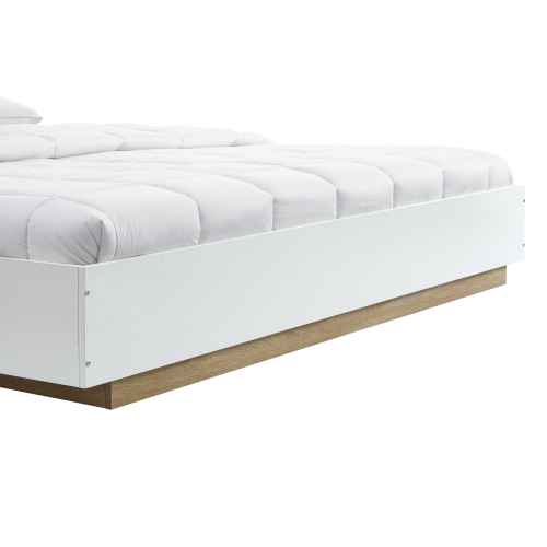 Lifely Cuppa Bed Base, White Oak, Super King, 187Wx208Lx28H cm