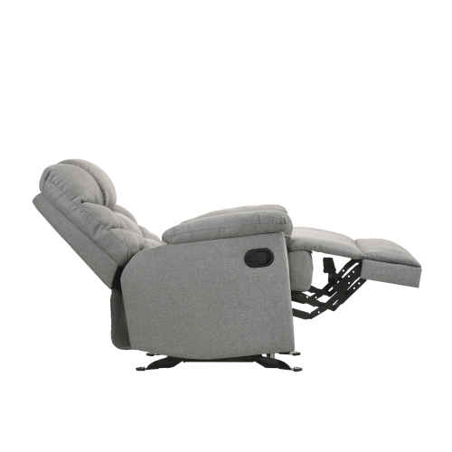 Lifely Fabby Fabric Recliner Rocking Chair, Light Grey, 98Wx89Lx100H cm