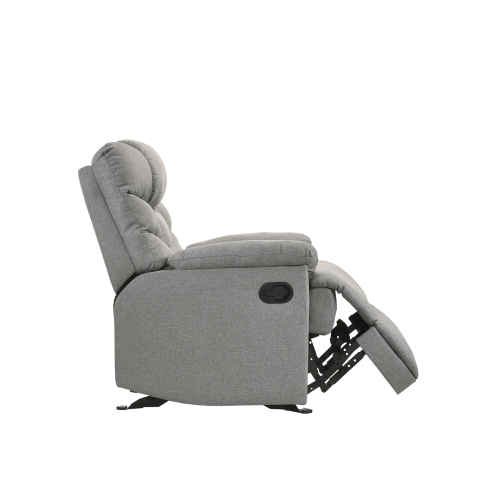 Lifely Fabby Fabric Recliner Rocking Chair, Light Grey, 98Wx89Lx100H cm