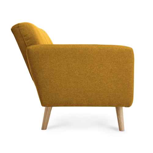 Lifely Nikko 3 Seater Fabric Sofa Bed, Yellow, 84Wx192Lx74H cm