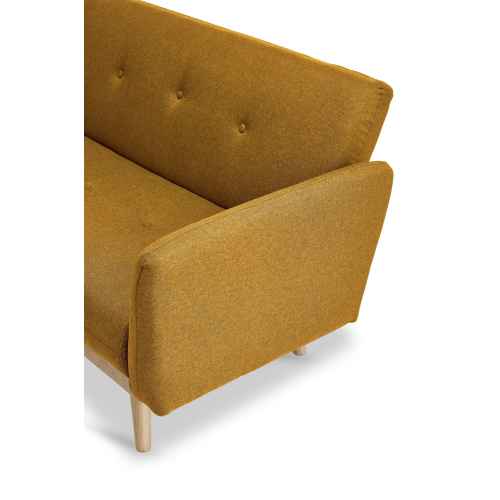 Lifely Nikko 3 Seater Fabric Sofa Bed, Yellow, 84Wx192Lx74H cm