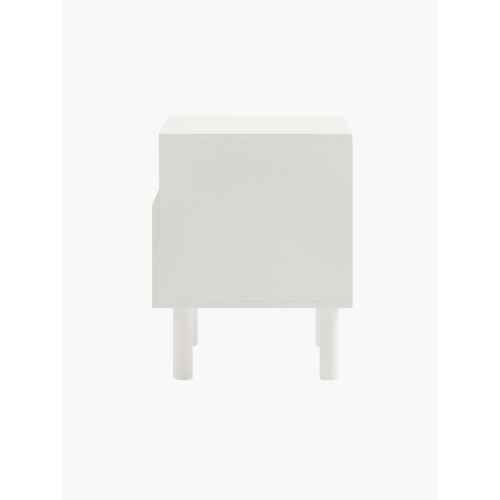 Lifely KONA Bedside Table, Matt White, 40Wx45Lx50H cm