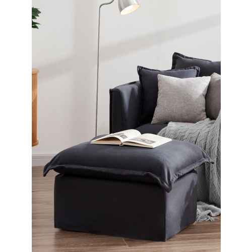 Lifely Lorne Ottoman, Charcoal