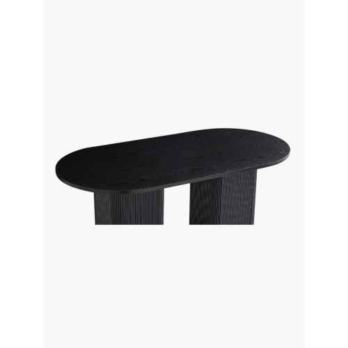 Lifely Tate Ripple Oval Dining Table, Black