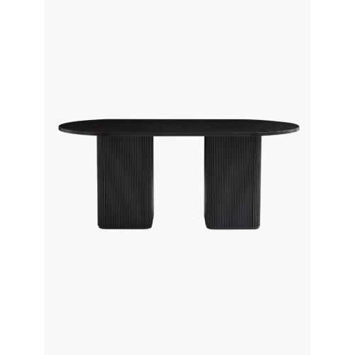 Lifely Tate Ripple Oval Dining Table, Black