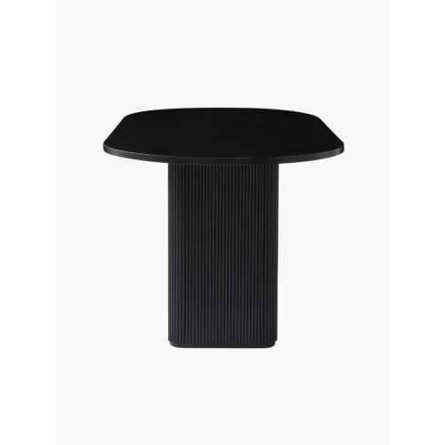 Lifely Tate Ripple Oval Dining Table, Black