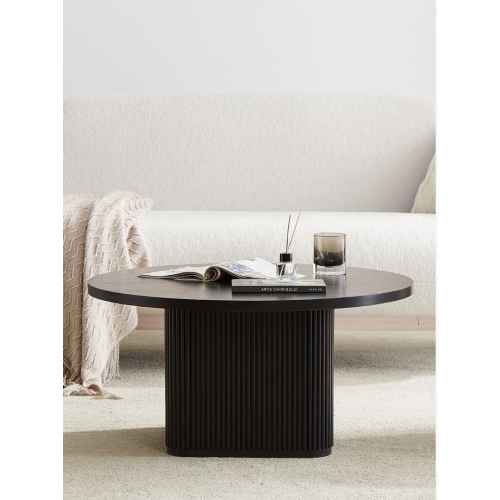 Lifely Tate Ripple Coffee Table, Black