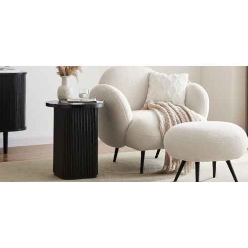 Lifely Tate Ripple Side Table, Black