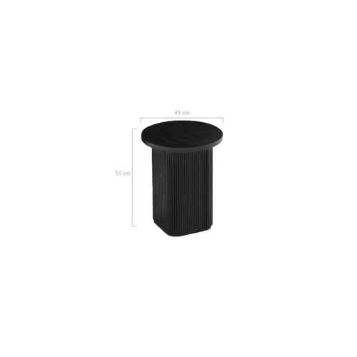 Lifely Tate Ripple Side Table, Black