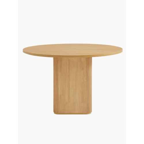 Lifely Tate Ripple Round Dining Table, Natural