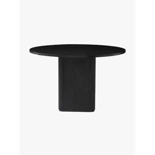 Lifely Tate Ripple Round Dining Table, Black