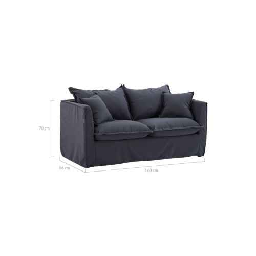 Lifely Lorne Sofa 2 Seater, Charcoal