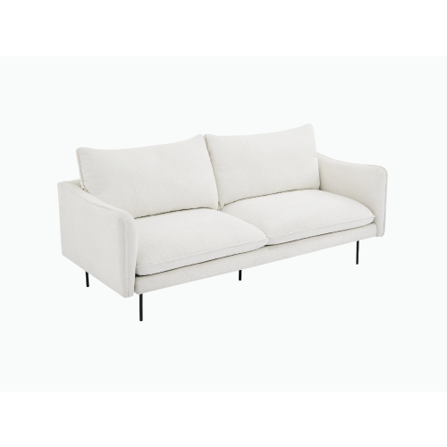 Lifely Jasper 3 Seater Boucle Sofa, Creamy White, 85Wx200Lx90H cm