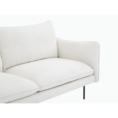 Lifely Jasper 3 Seater Boucle Sofa, Creamy White, 85Wx200Lx90H cm