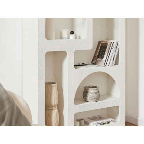 Lifely Sorrento Bookcase, Chalk White, 26x100x181cm