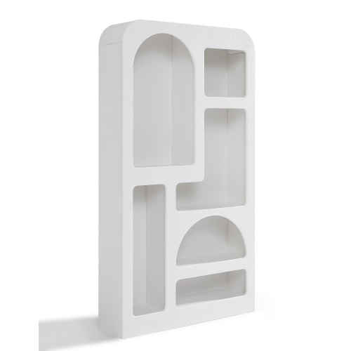 Lifely Sorrento Bookcase, Chalk White, 26x100x181cm