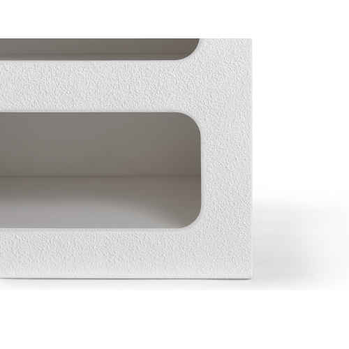 Lifely Sorrento Bedside Table, Chalk White, 40Wx50Lx50H cm