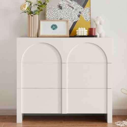 Lifely Arch Sideboard, 40Wx100Lx90H cm, Creamy White