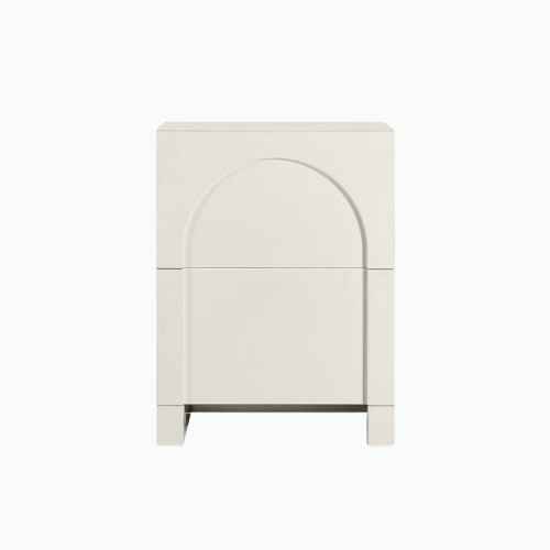 Lifely Arch Bedside Table, 40Wx45Lx60H cm, White