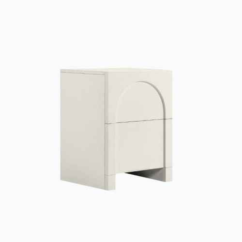 Lifely Arch Bedside Table, 40Wx45Lx60H cm, White