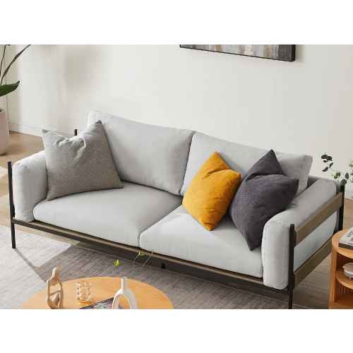 Lifely Nash 3 Seater Sofa, 79Wx208Lx81.5H cm, Dove-Grey