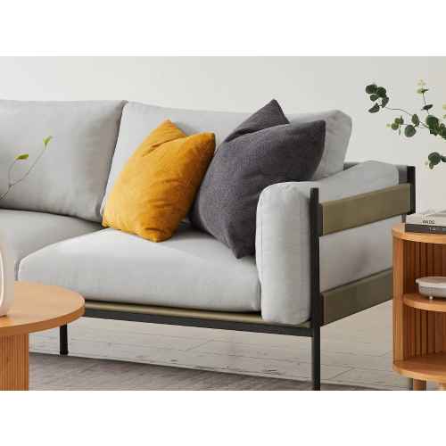 Lifely Nash 3 Seater Sofa, 79Wx208Lx81.5H cm, Dove-Grey