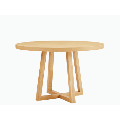 Lifely Haris Round Dining Table, 120Wx120Lx75H cm, Natural