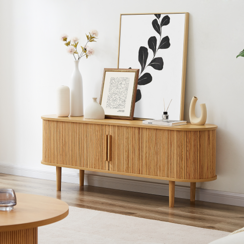 Lifely Tate Entertainment Unit, Natural, 200cm