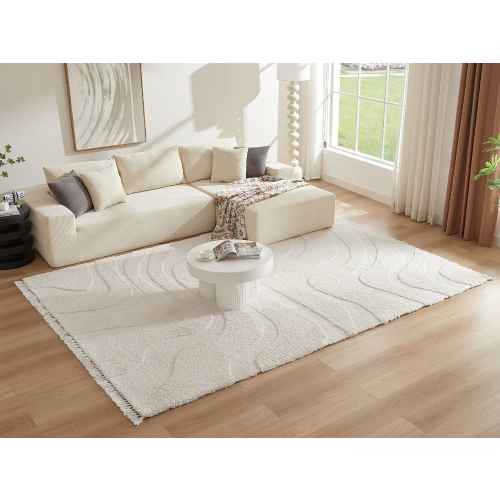 Lifely Kaya Flat-weaved Fringed Rug, 160 cm