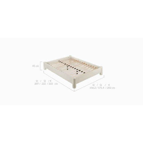 Lifely Zach Boucle Double Bed Base