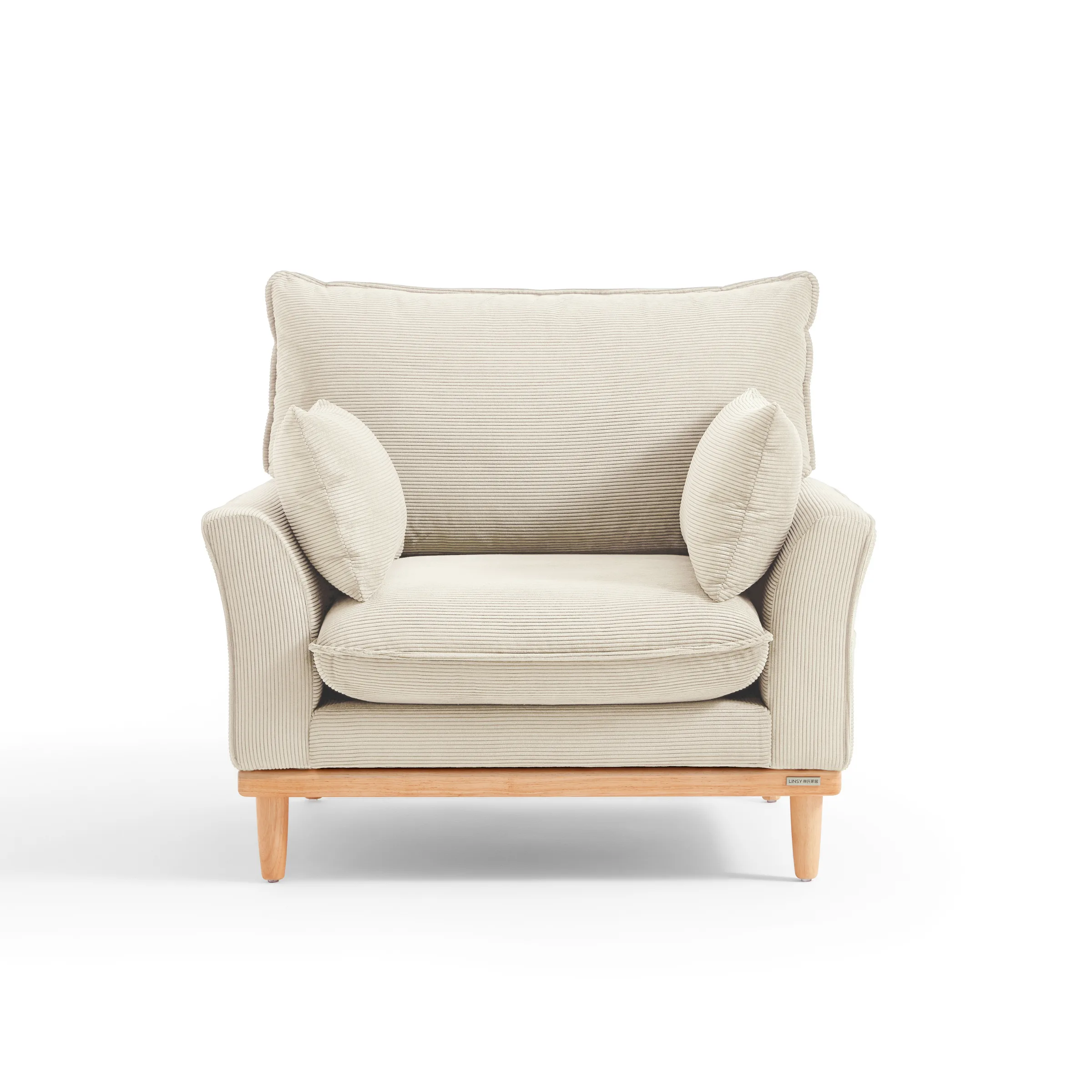 Linspire Moss 1-Seater Sofa, Neutral White