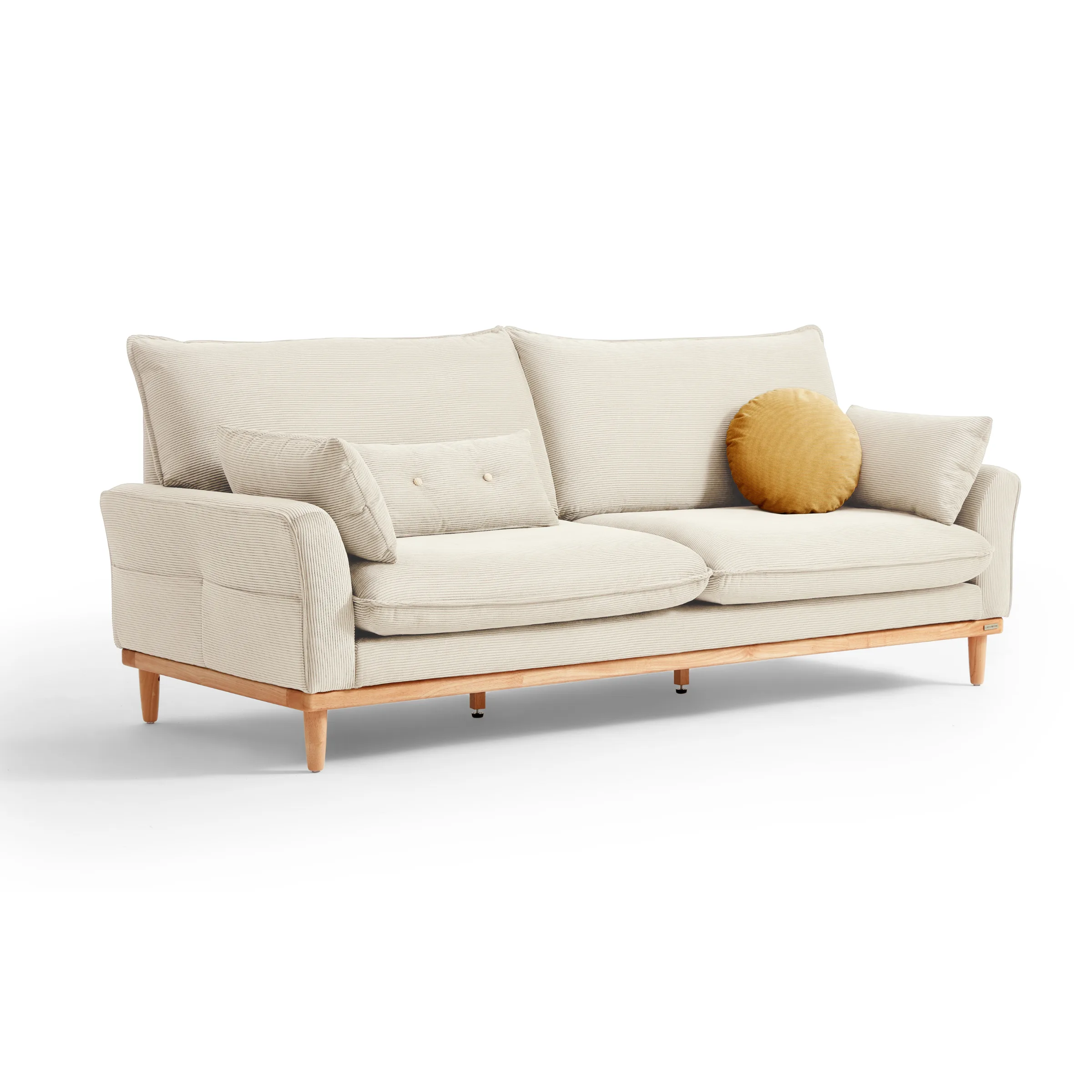 Linspire Moss 3-Seater Sofa, Neutral White