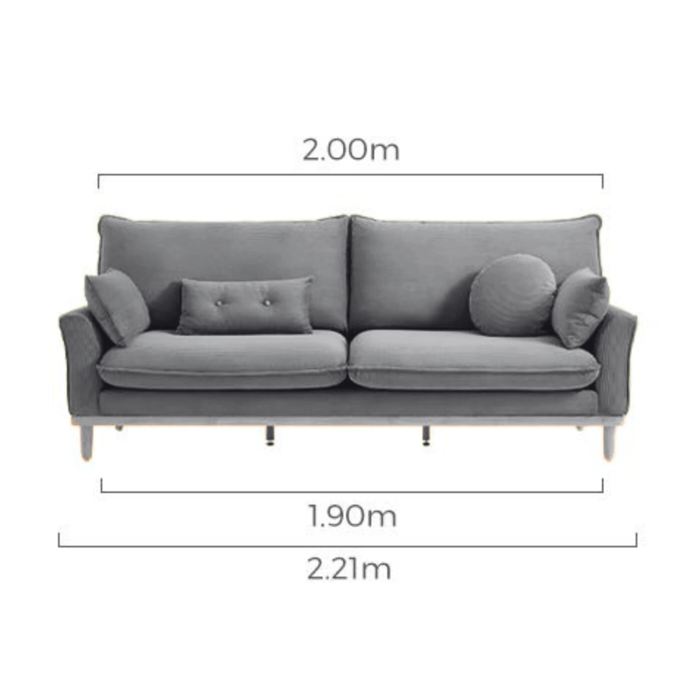 Linspire Moss 3-Seater Sofa, Neutral White