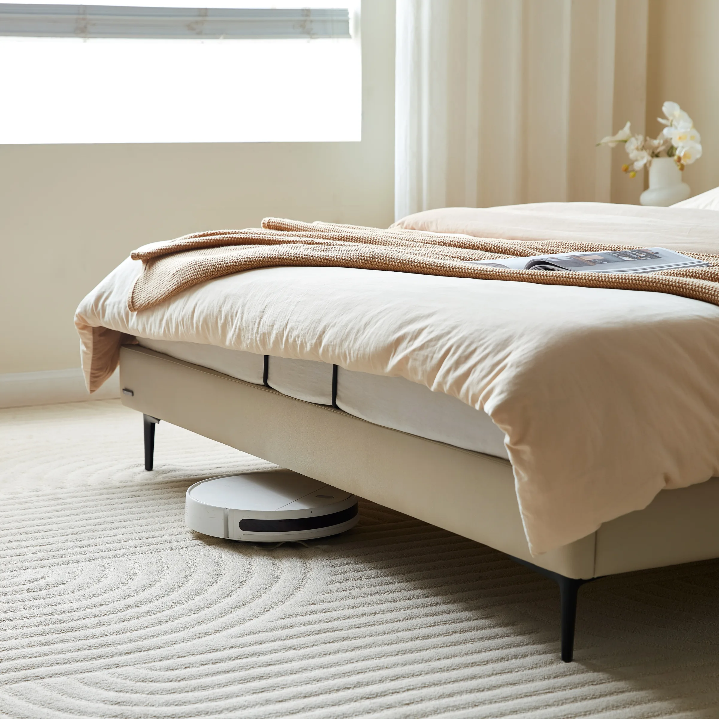 Linspire Beacon Super King Bed Frame, Off-White