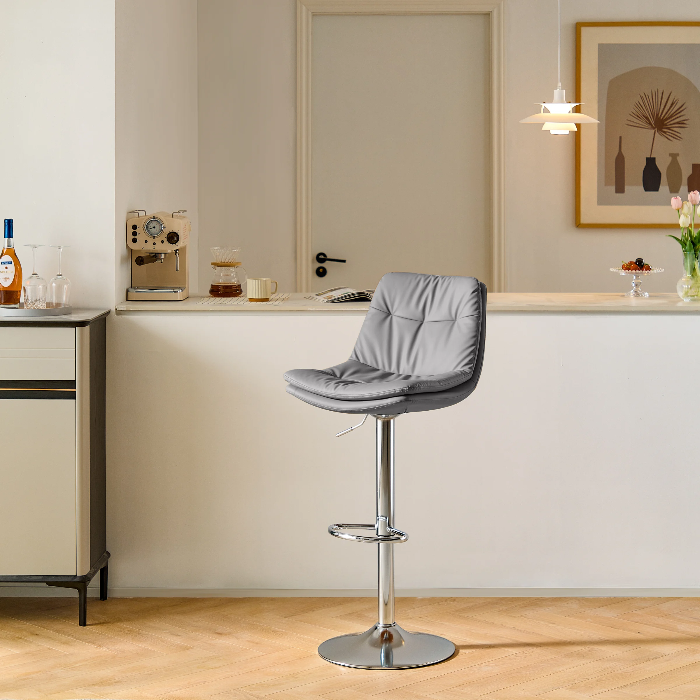 Linspire Peak Height Adjustable Bar Chair, Grey