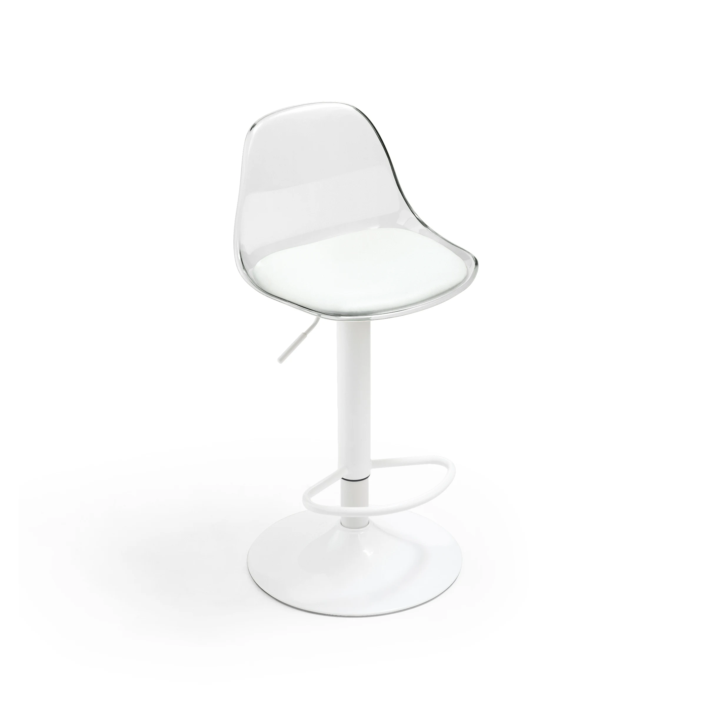Linspire Perch Height Adjustable Bar Chair, Transparent