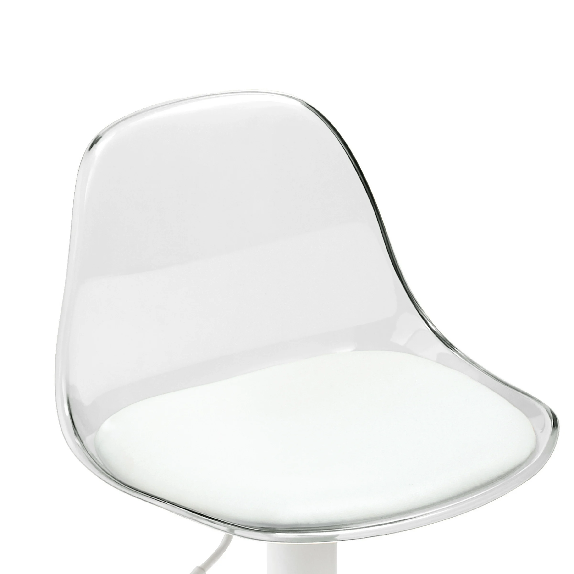 Linspire Perch Height Adjustable Bar Chair, Transparent