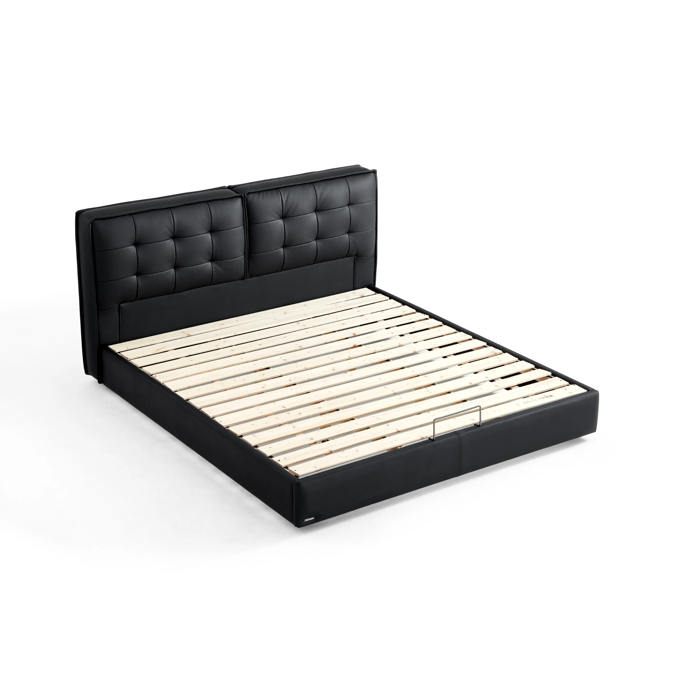 Linspire Obsidian Leather Super King Bed Frame