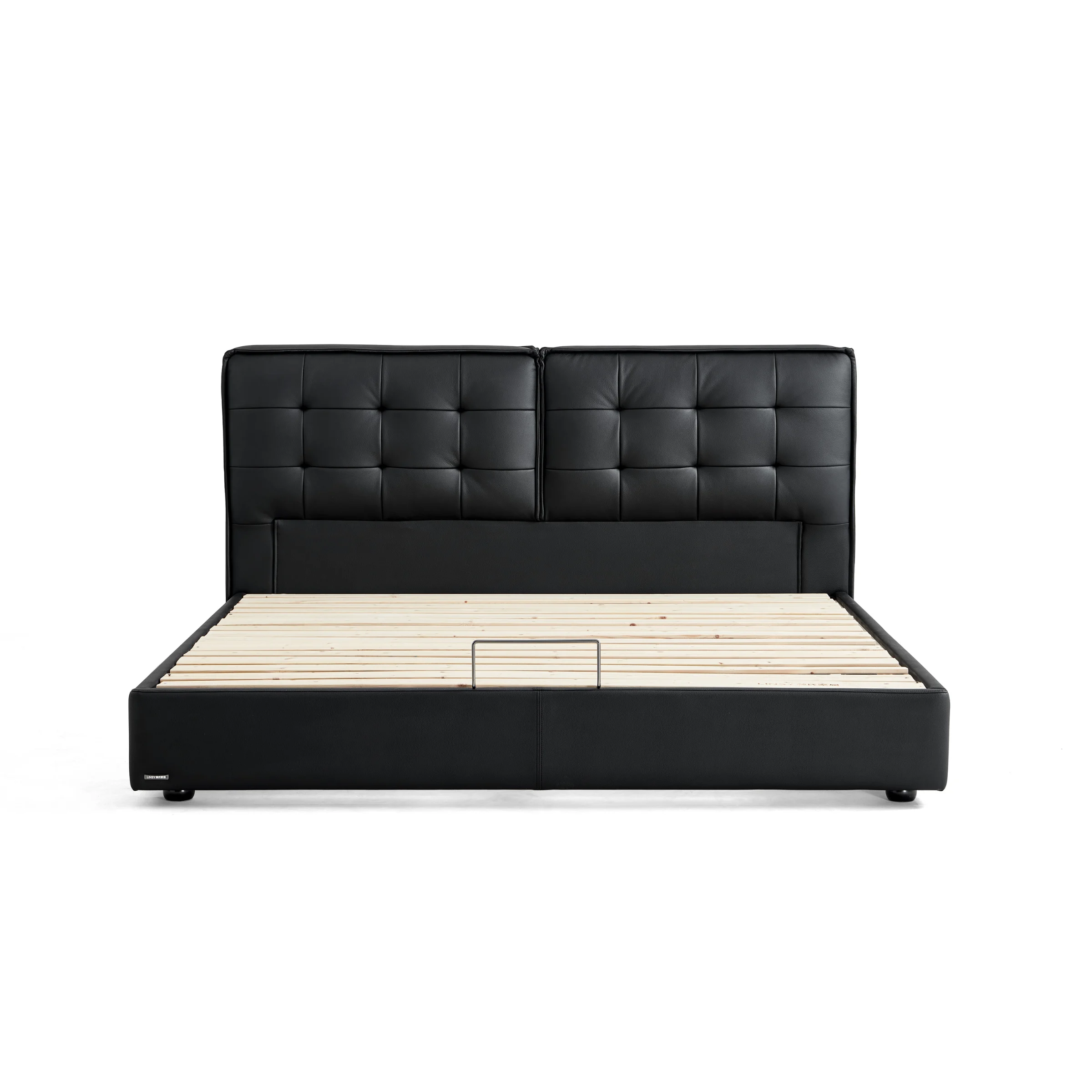 Linspire Obsidian Leather Super King Bed Frame