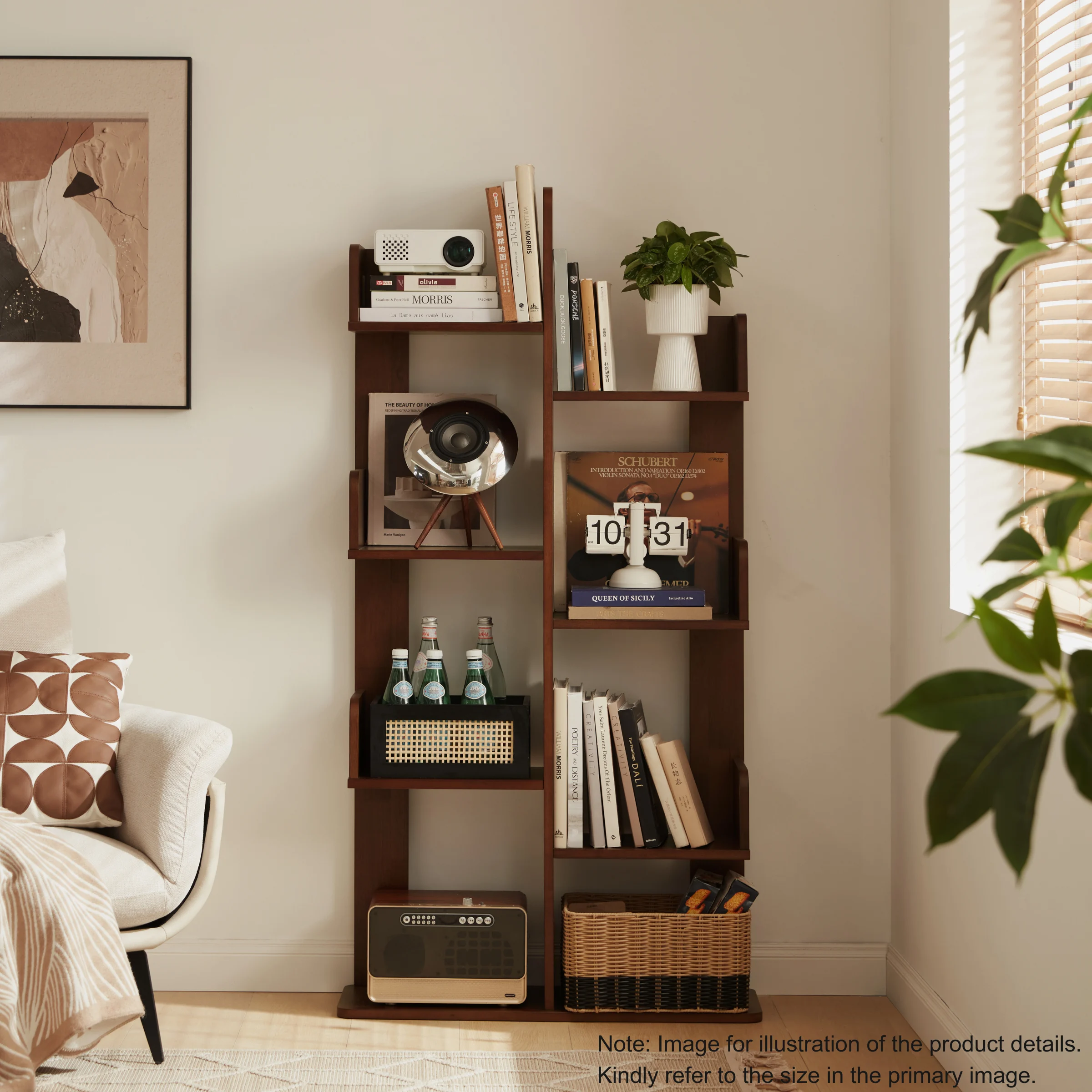 Linspire Matrix Solid Wood Bookshelf, 0.6m