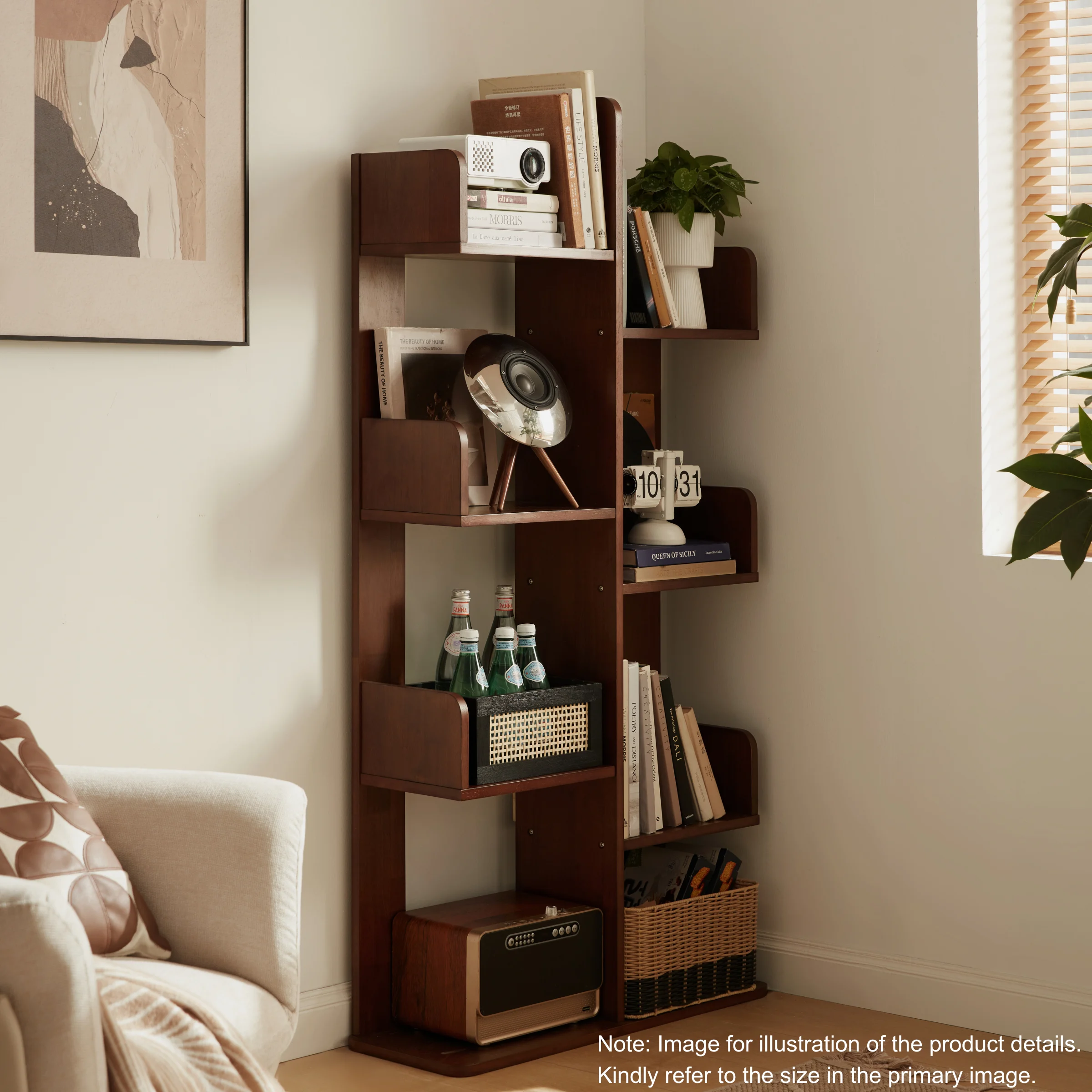 Linspire Matrix Solid Wood Bookshelf, 0.6m