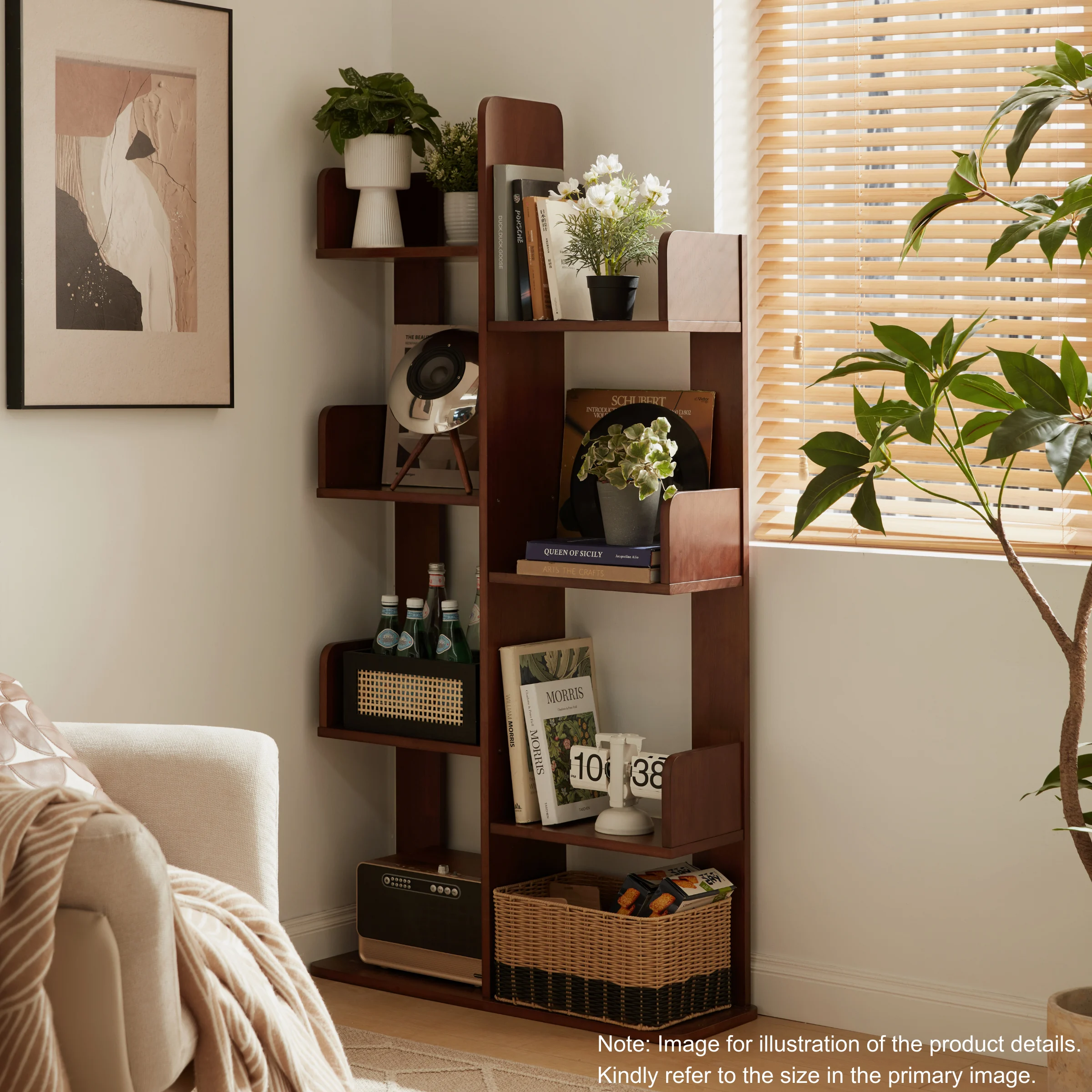 Linspire Matrix Solid Wood Bookshelf, 0.6m