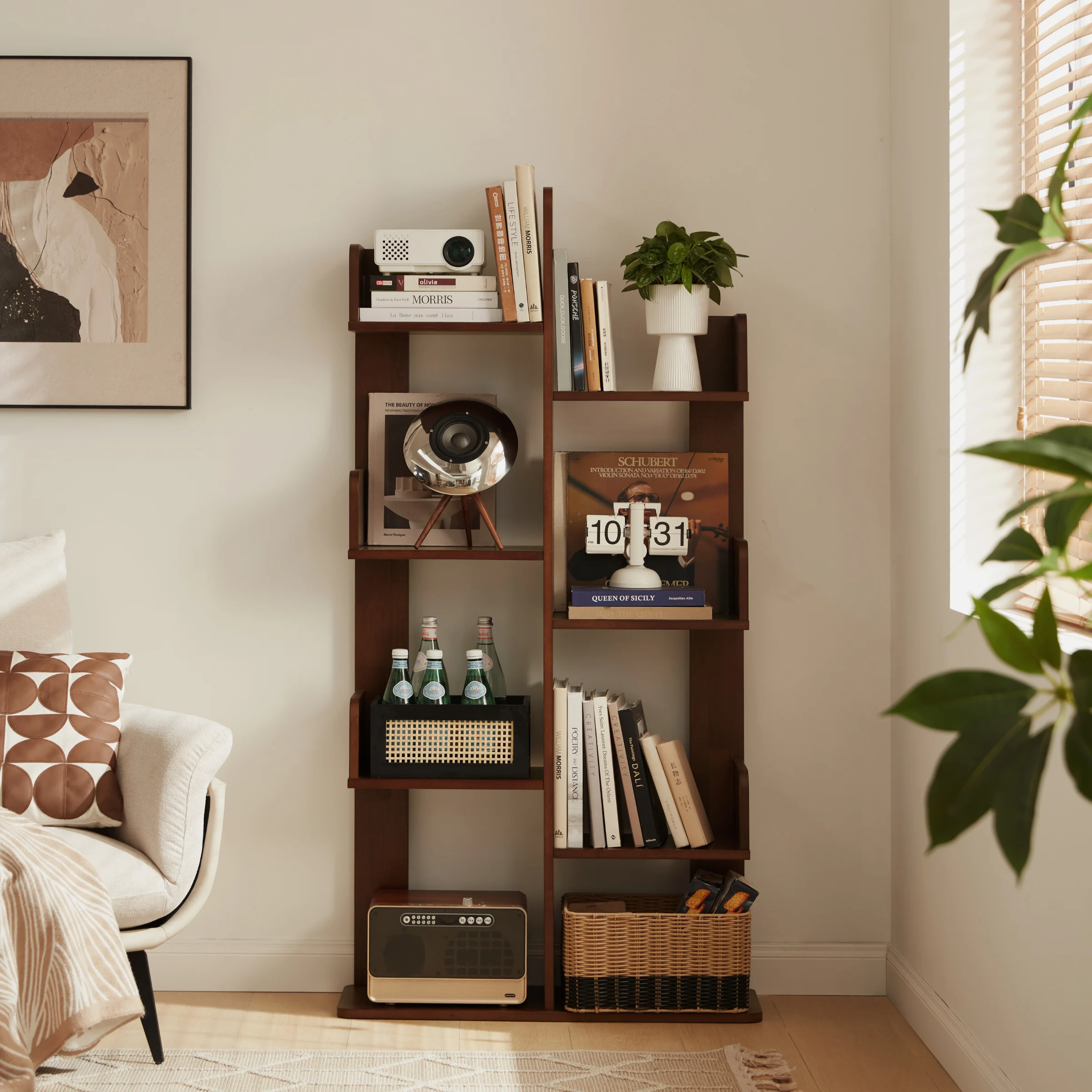 Linspire Matrix Solid Wood Bookshelf, 0.8m