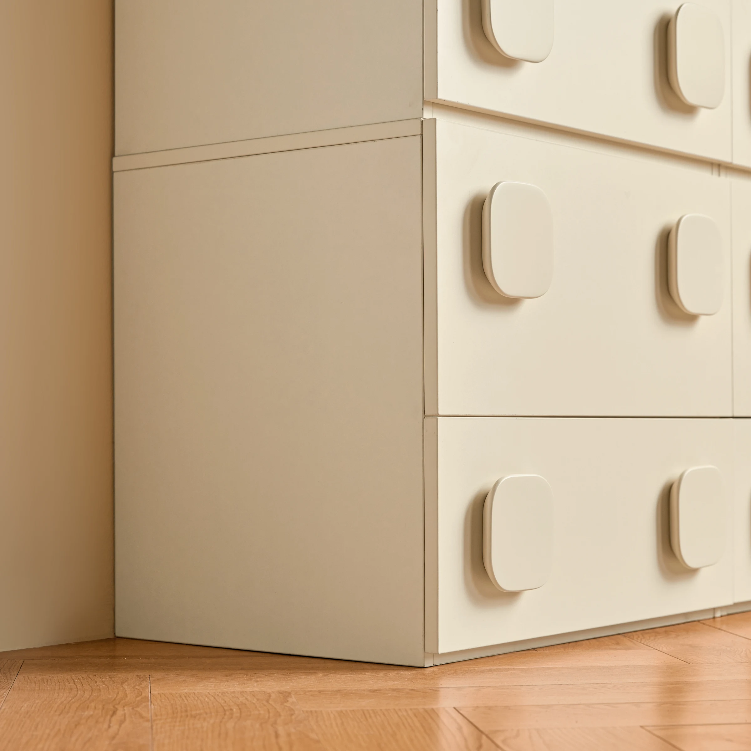 Linspire Mosaic Set of 2 Modular Storage Cabinets, Off-White