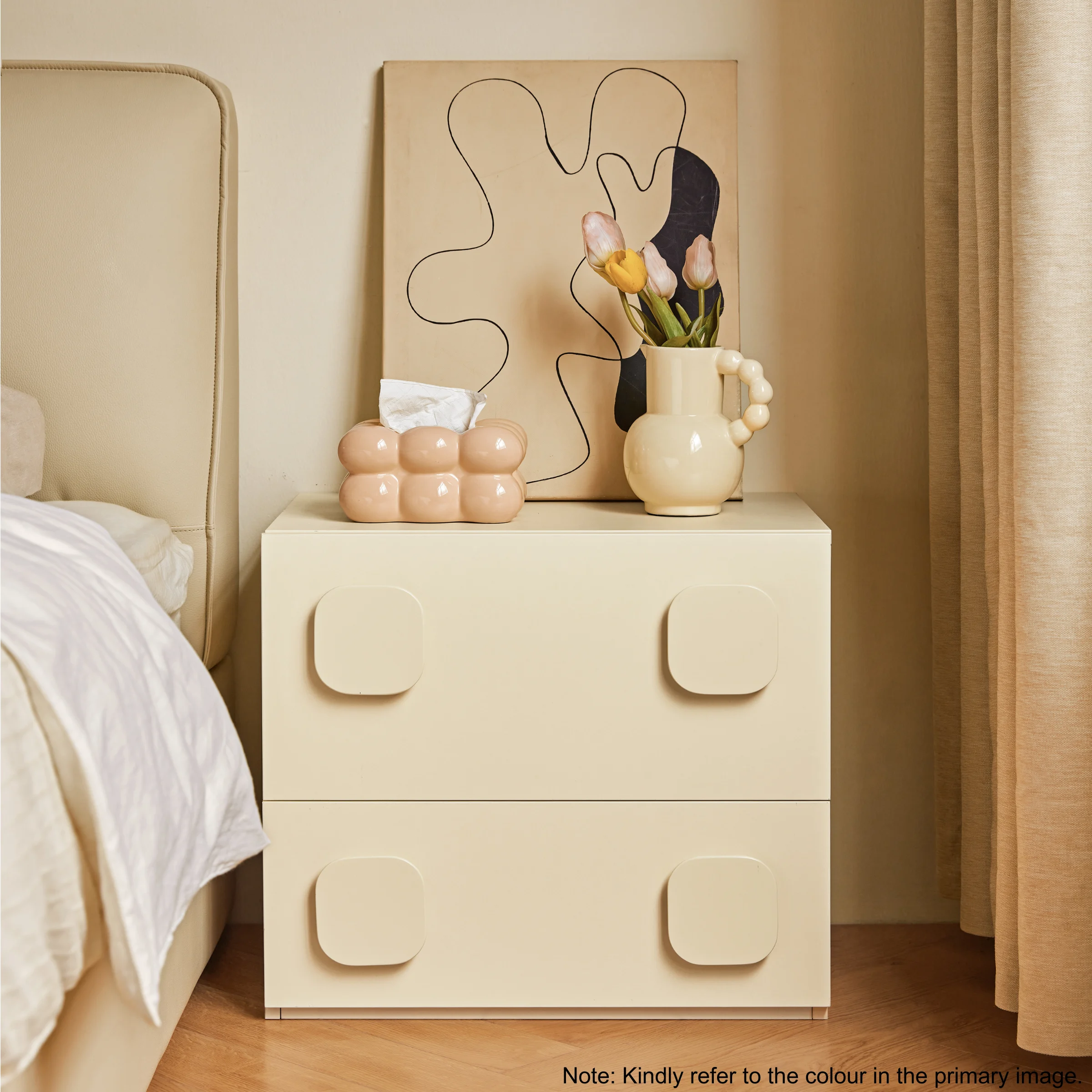 Linspire Mosaic Bedside Table, Black