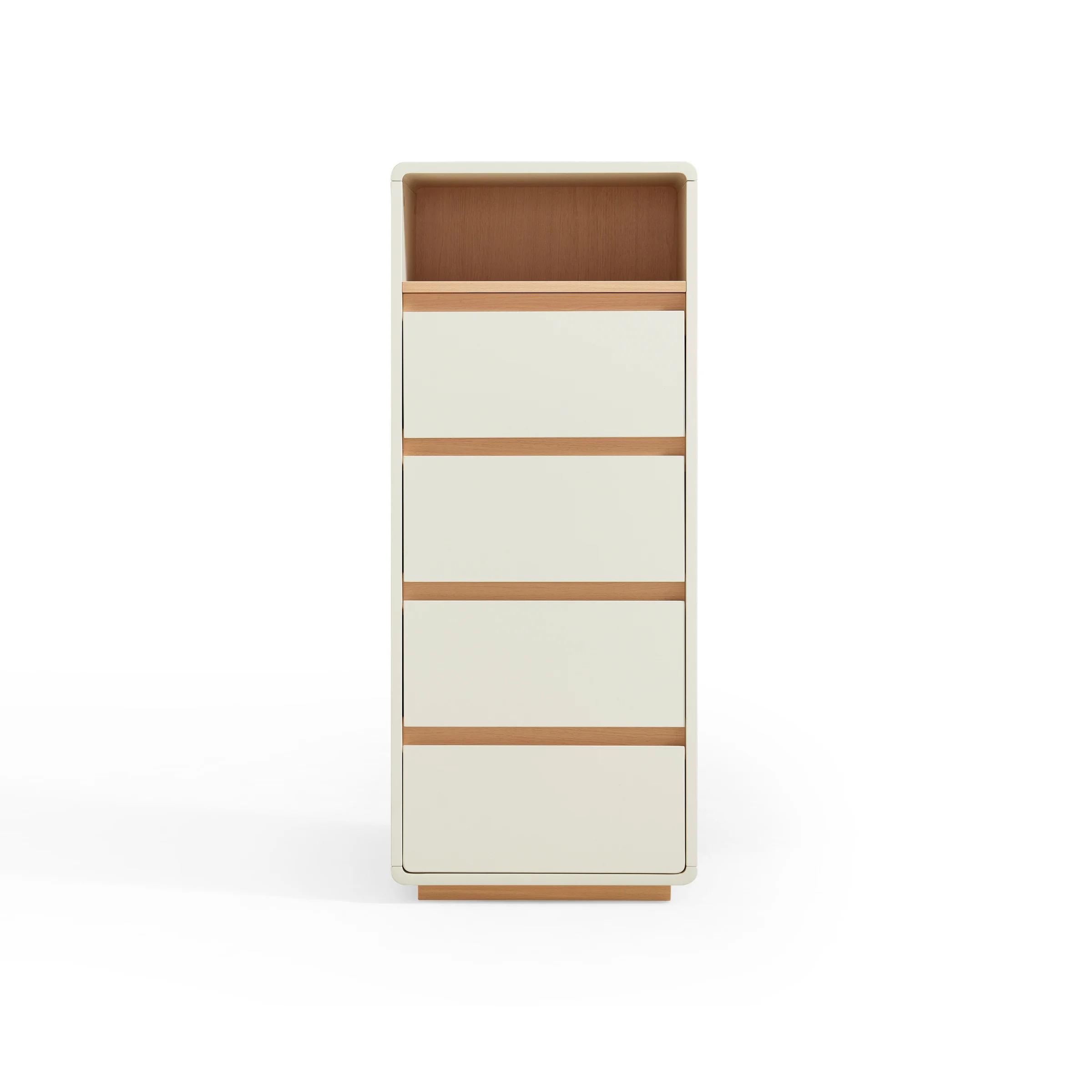 Linspire Evoke Chest of 4 Drawers with Open Storage, 0.4m